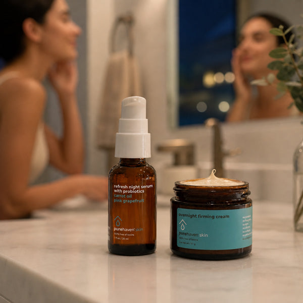 refresh night serum + overnight firming cream