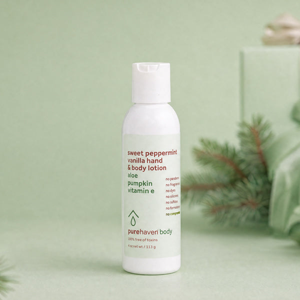 sweet peppermint vanilla hand and body lotion