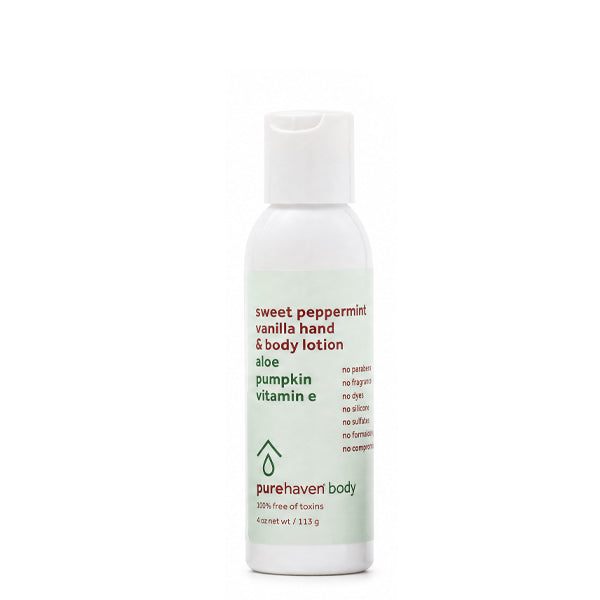 sweet peppermint vanilla hand and body lotion