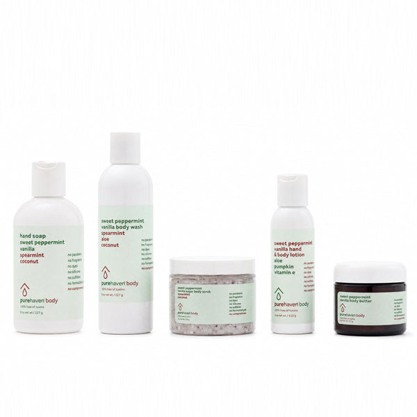 5-piece sweet peppermint vanilla set