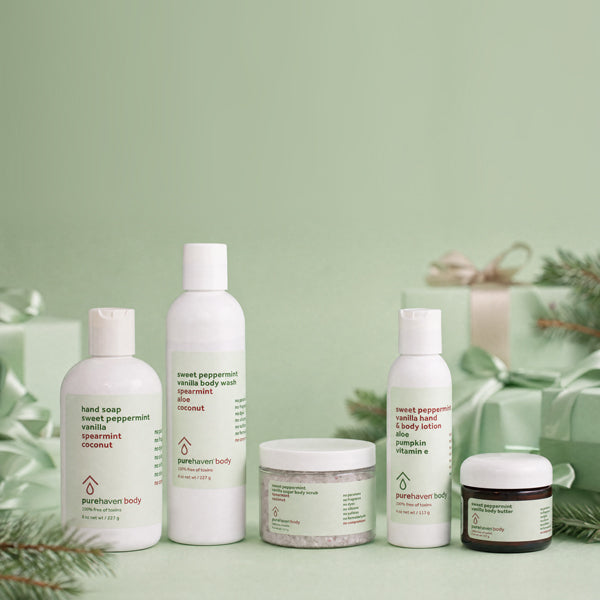 5-piece sweet peppermint vanilla set